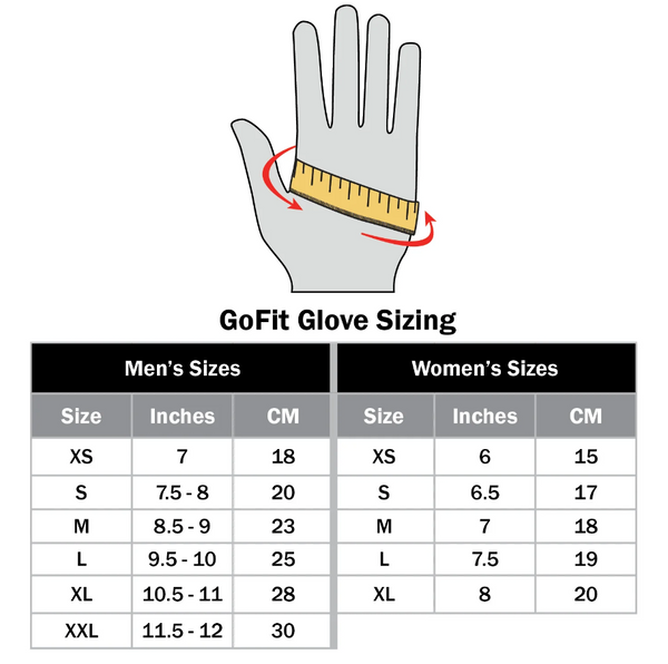 GoFit Diamond-Tac Wrist Wrap Gloves - Size Medium