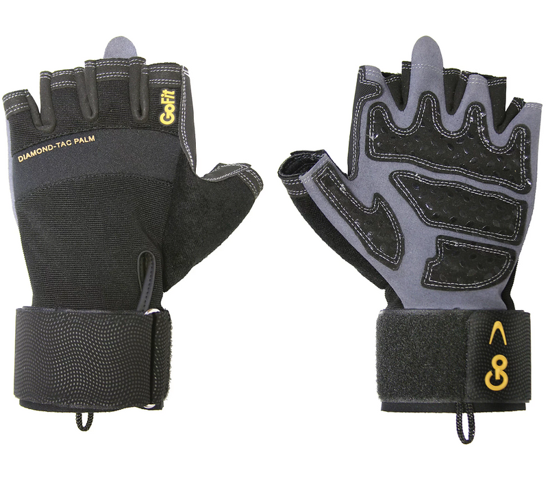 GoFit Diamond-Tac Wrist Wrap Gloves - Size Medium