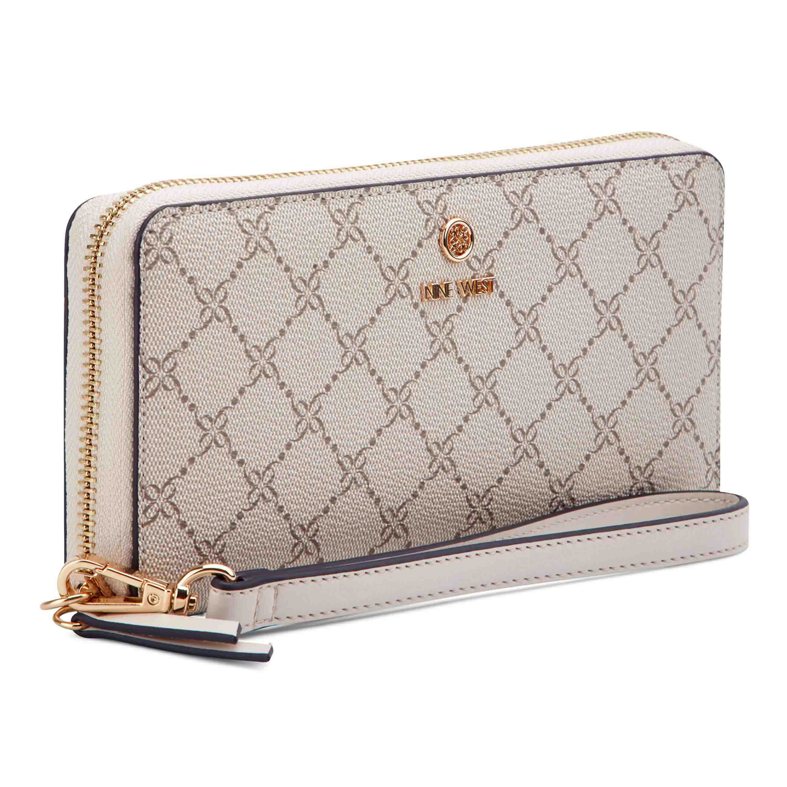 Nine West Lockup 9S Zip Around Wristlet