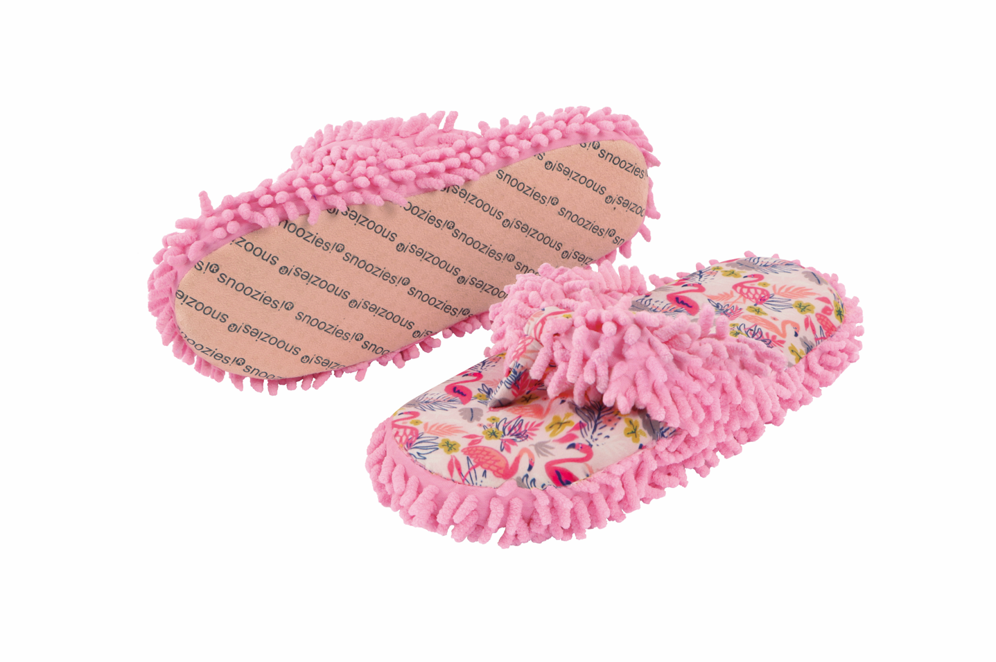 Snoozies Womens Flamingo Girls Day At The Spa Slippers - Size Medium