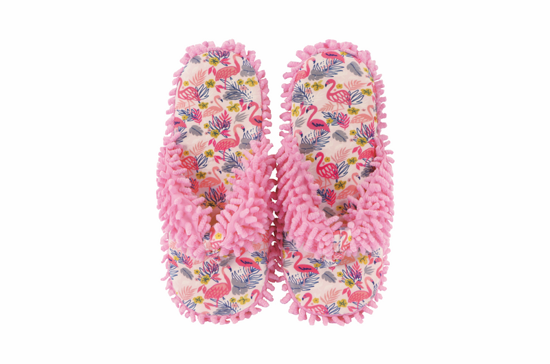 Snoozies Womens Flamingo Girls Day At The Spa Slippers - Size Medium