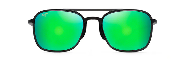 Maui Jim Keokea Translucent Gray Frame - MAUIGreen Lens - Polarized Sunglasses