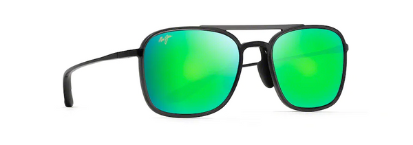 Maui Jim Keokea Translucent Gray Frame - MAUIGreen Lens - Polarized Sunglasses