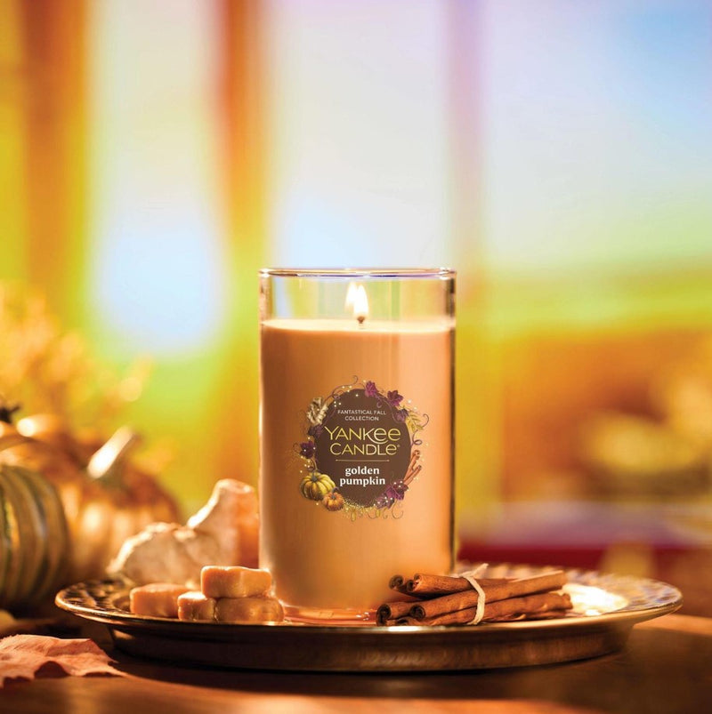 Yankee Candle Signature Medium Pillar Candle - Golden Pumpkin