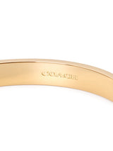 Coach Signature C Glitter Bangle Bracelet - Gold Plated