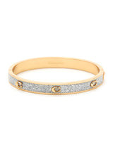 Coach Signature C Glitter Bangle Bracelet - Gold Plated