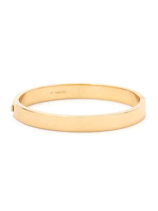 Coach Signature C Glitter Bangle Bracelet - Gold Plated