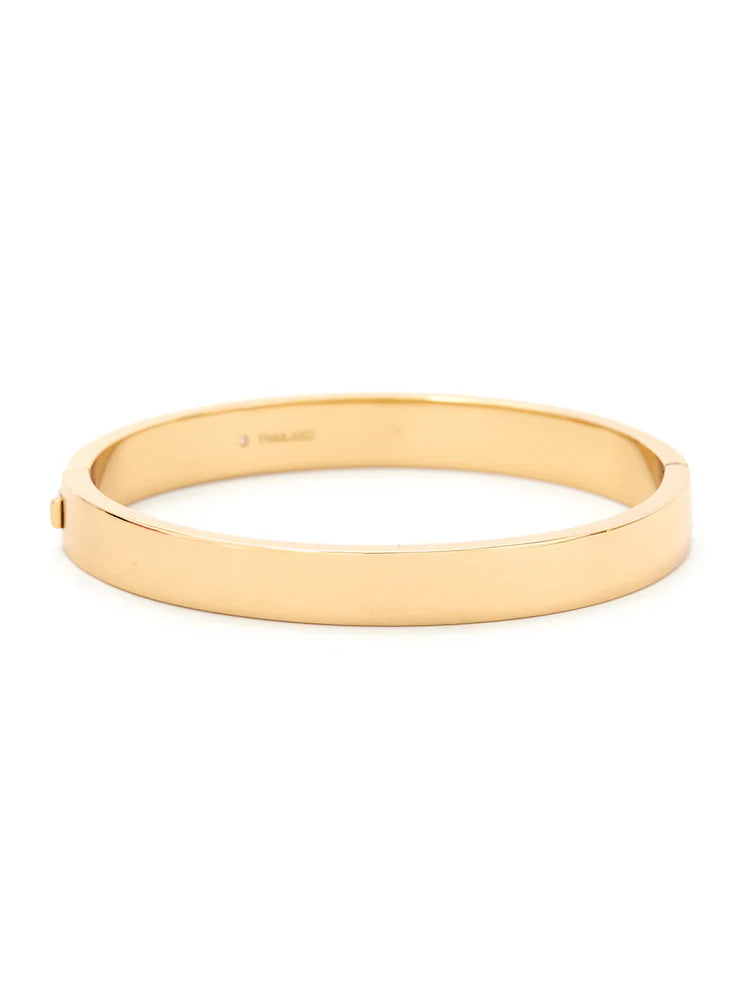 Coach Signature C Glitter Bangle Bracelet - Gold Plated