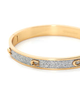 Coach Signature C Glitter Bangle Bracelet - Gold Plated