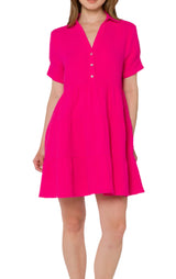 Velvet Heart Womens Graham Fuchsia Flambe Dress