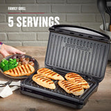 George Foreman 5-Serving Classic Plate Electric Indoor Grill and Panini Press