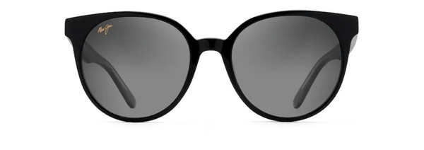 Maui Jim Mehana Black With Crystal Frame - Neutral Gray Lens - Polarized Sunglasses