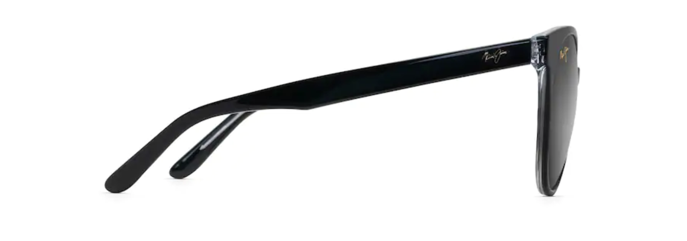 Maui Jim Mehana Black With Crystal Frame - Neutral Gray Lens - Polarized Sunglasses