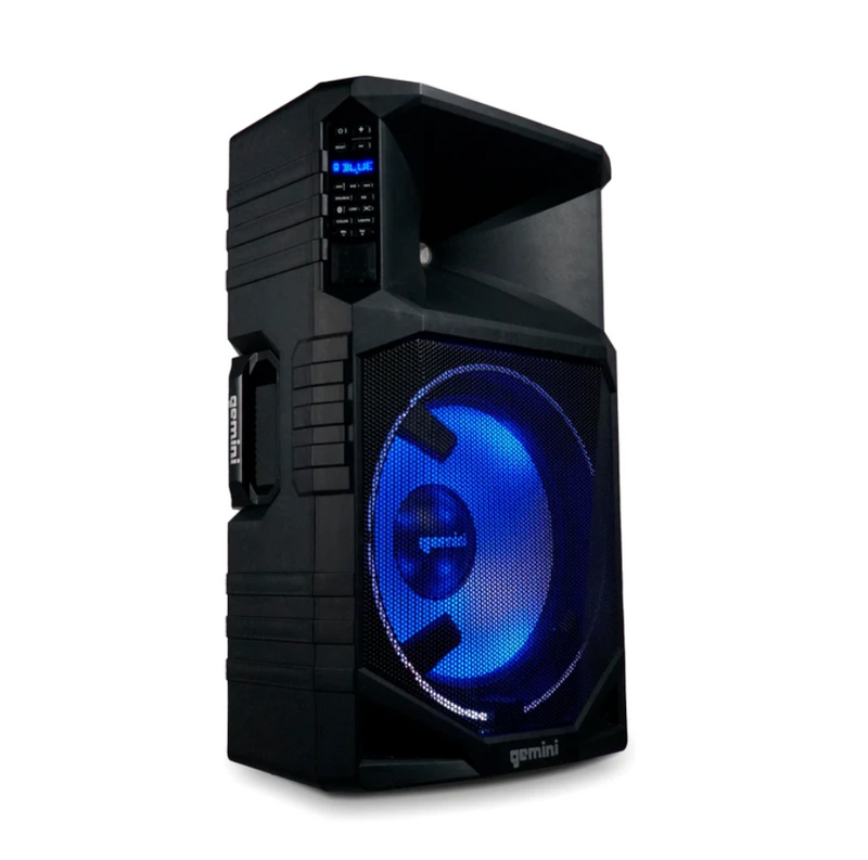 Gemini Portable Water Resistant Wireless Bluetooth Party Speaker with Speaker Stand and Microphone