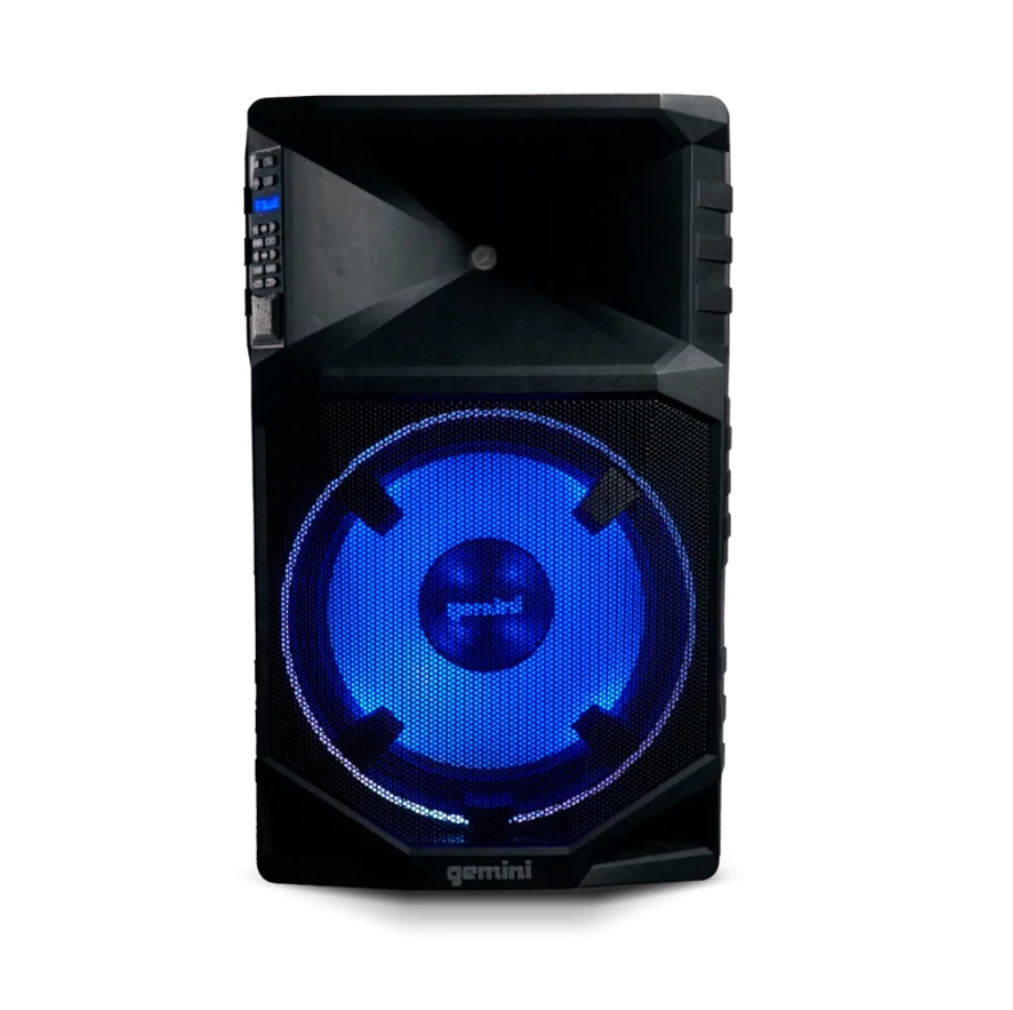 Gemini Portable Water Resistant Wireless Bluetooth Party Speaker with Speaker Stand and Microphone
