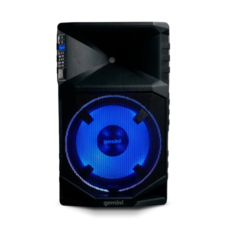Gemini Portable Water Resistant Wireless Bluetooth Party Speaker with Speaker Stand and Microphone