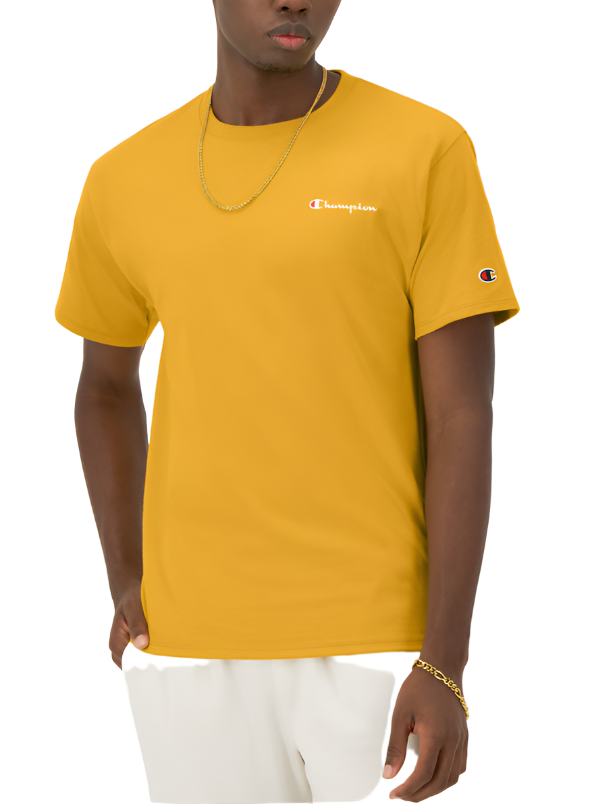 Champion t shirt mens gold on sale