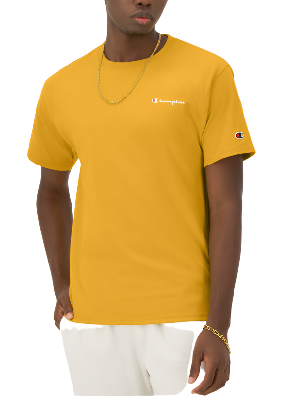 Champion yellow t shirt sales