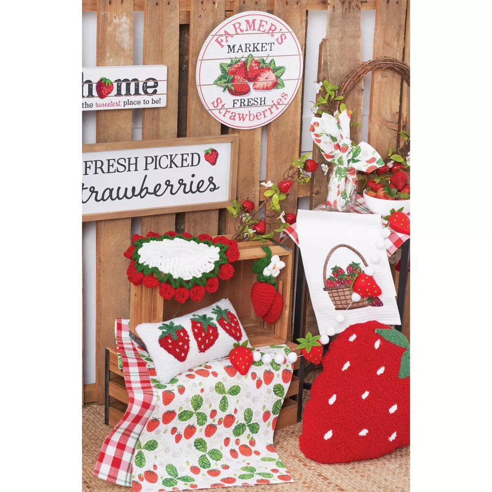 C&F Home 3-Piece Strawberry Patch Towel Gift Bag Set