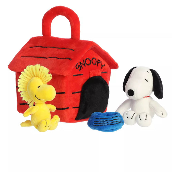 Aurora Peanuts Palm Pals Snoopy's House Plush Toy Playset