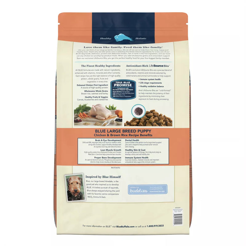 Blue Buffalo Life Protection Formula Natural Chicken and Brown Rice Puppy Large Breed Dry Dog Food - 30 lbs.