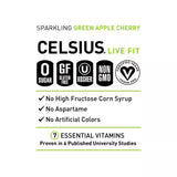 CELSIUS Live Fit Energy Drink - Green Apple Cherry - 12 oz.