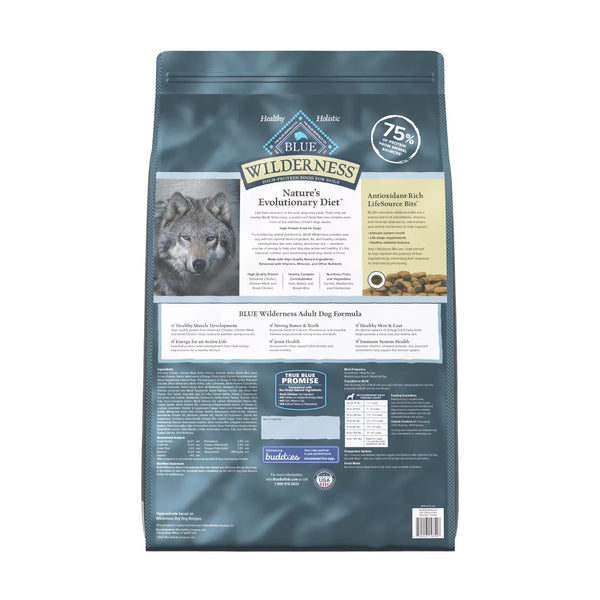 Blue Buffalo Wilderness High Protein Natural Adult Dry Dog Food with Chicken Flavor - 24 lbs.