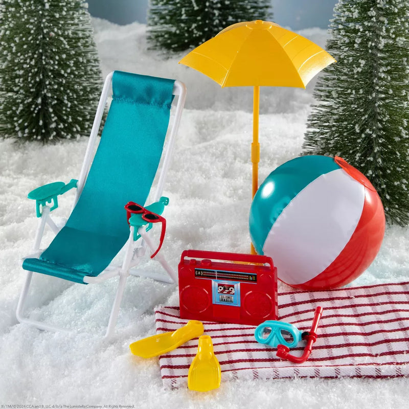 The Elf on the Shelf Santaverse Polar Props Beach Vacation Set