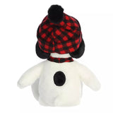 Aurora Medium Winter Plaid Snoopy Peanuts 11" Festive Plush Toy