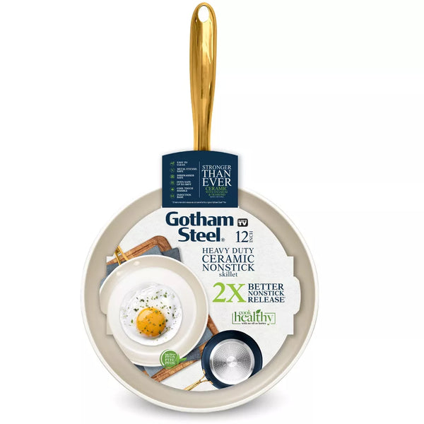 Gotham Steel Natural Collection 12" Heavy Duty Ceramic Nonstick Pan