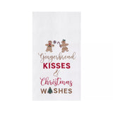 C&F Home Gingerbread Kisses and Christmas Wishes Kitchen Towel