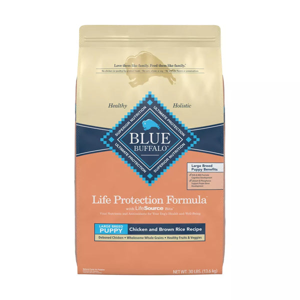 Blue Buffalo Life Protection Formula Natural Chicken and Brown Rice Puppy Large Breed Dry Dog Food - 30 lbs.