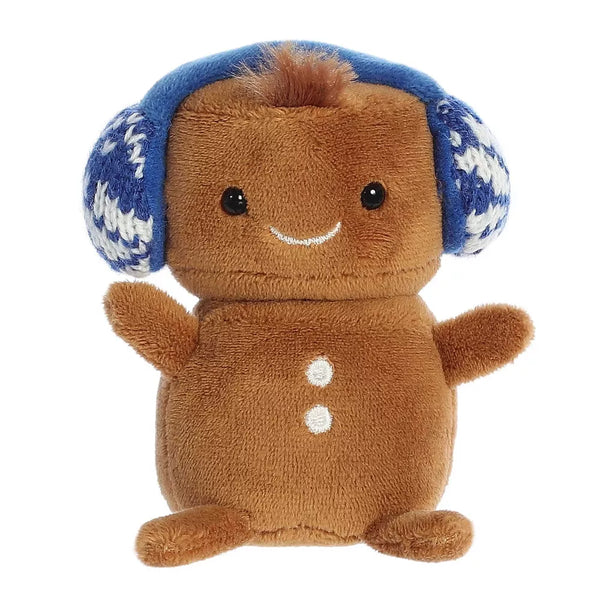 Aurora Mini Brown Holiday Land of Lils 4" Lil' Gingie Festive Plush Toy