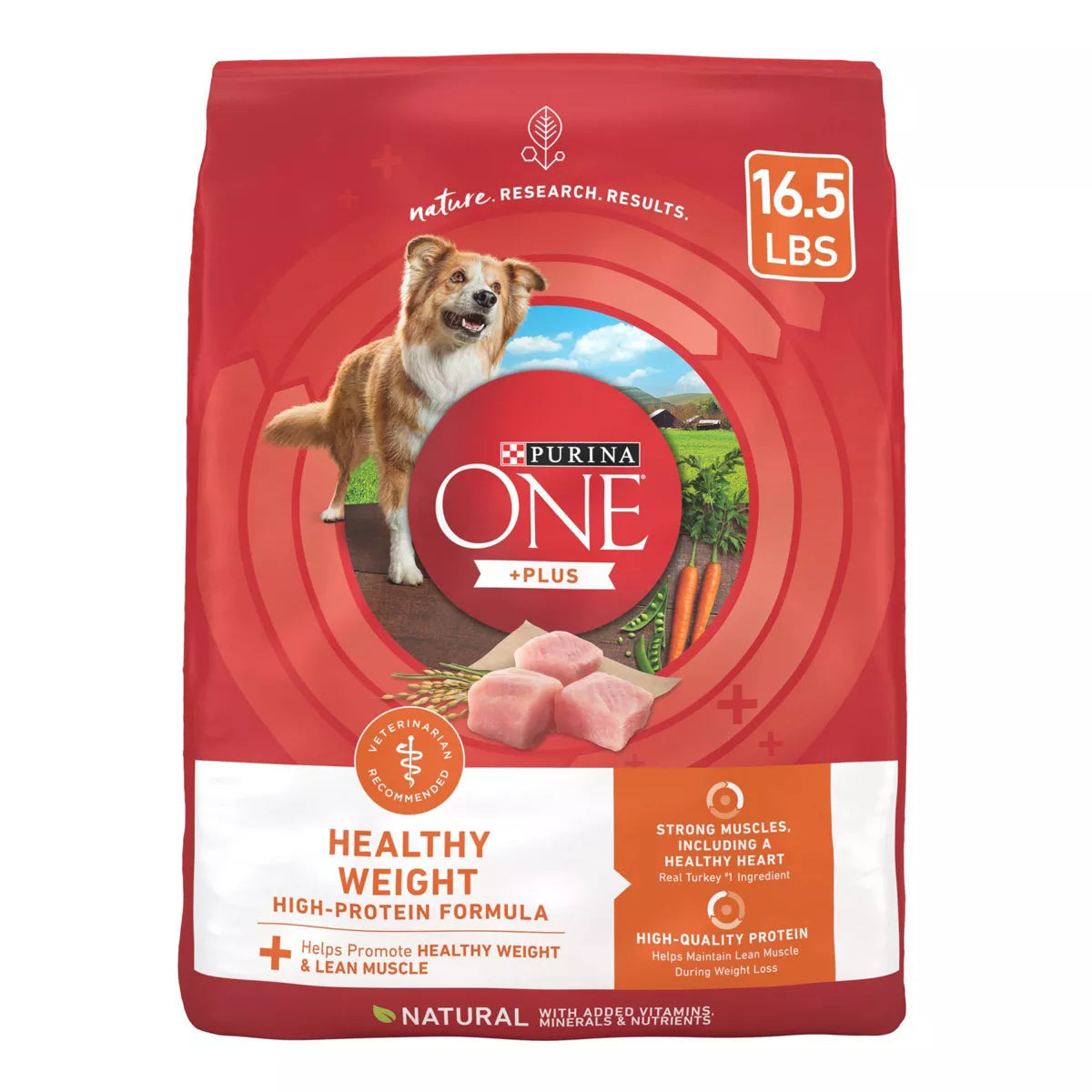 Purina ONE +Plus Healthy Weight High-Protein Formula Dry Dog Food - 16.5lbs.