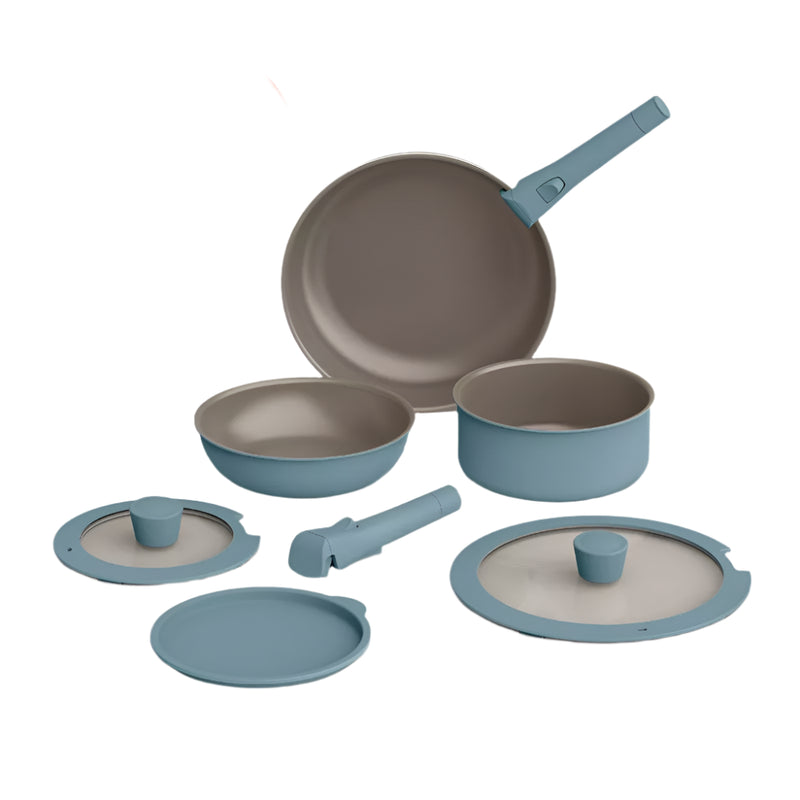 bella 8-Piece Ceramic Nonstick Cookware Set With Removable Handles