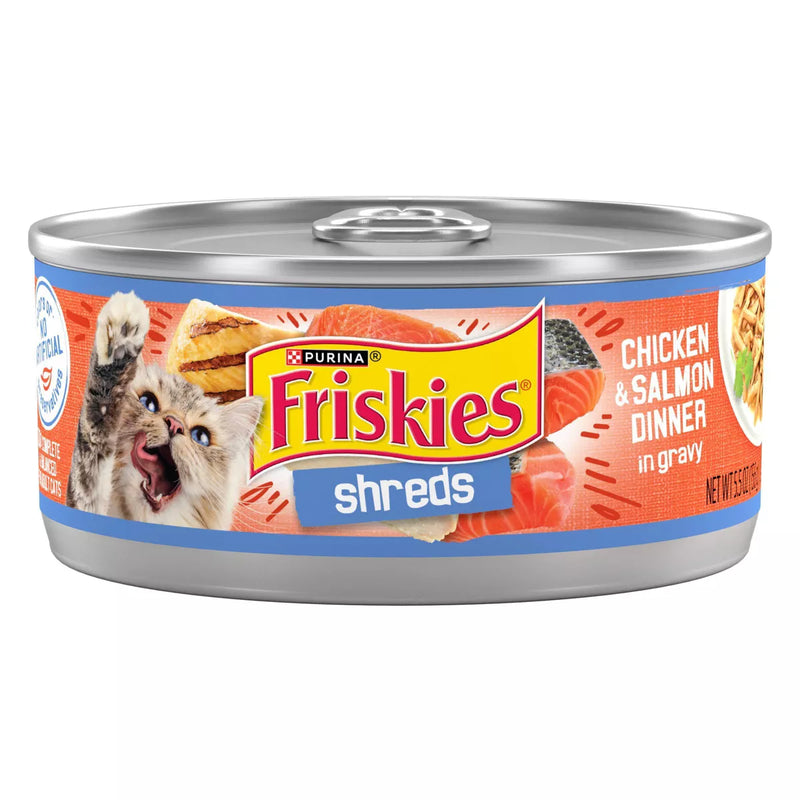 Purina Friskies Shreds Chicken & Salmon Dinner In Gravy Wet Cat Food - 5.5oz.