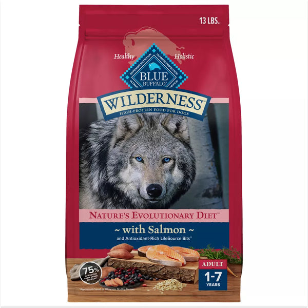 Blue Buffalo Wilderness High Protein Salmon Natural Adult Dry Dog Food - 13 lbs.