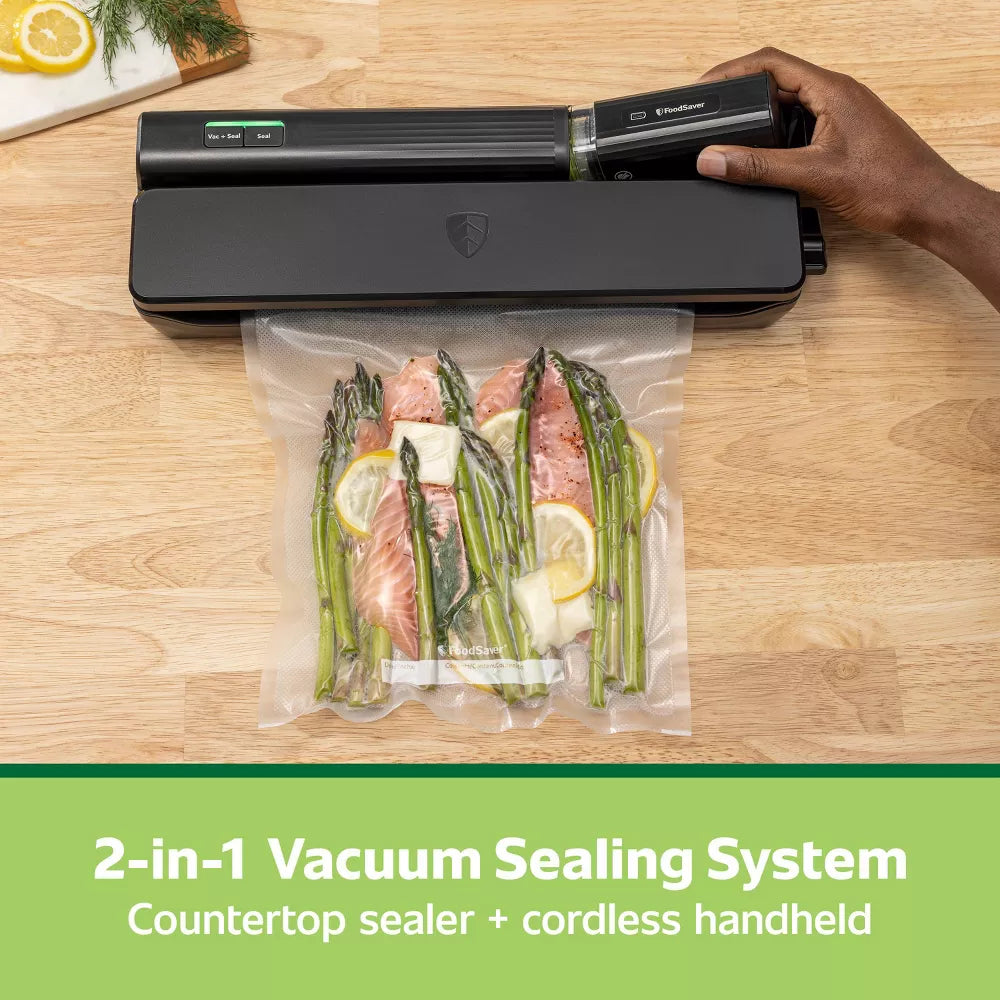 FoodSaver Handheld+ 2-In-1 Vacuum Sealing System Starter Kit
