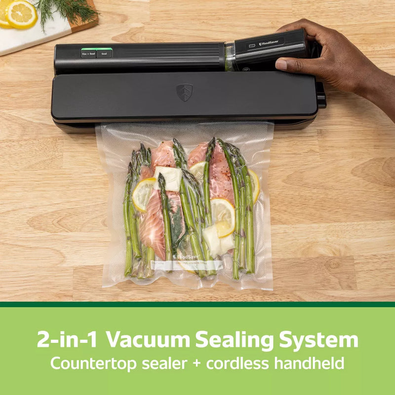 FoodSaver Handheld+ 2-In-1 Vacuum Sealing System Starter Kit