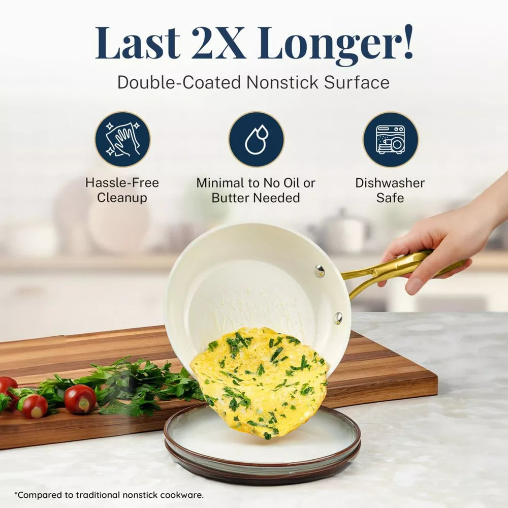Gotham Steel Natural Collection 12-Piece Ceramic Non-Stick Cookware Set
