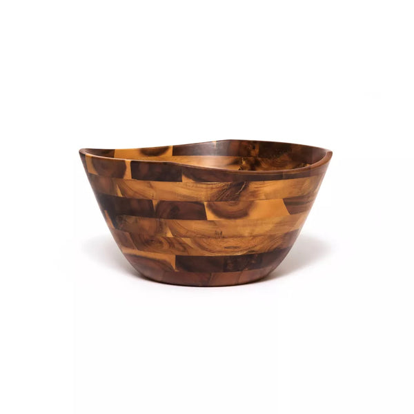 Lipper International Acacia Wavy Rim Serving Bowl