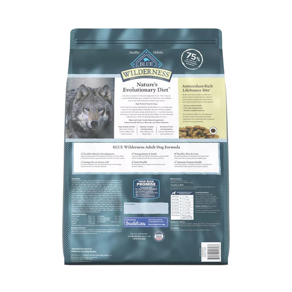 Blue Buffalo Wilderness High Protein Wholesome Grains with Chicken Natural Adult Dry Dog Food - 13 lbs.