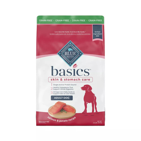 Blue Buffalo Basics Limited Ingredient Diet Grain Free Salmon & Potato Recipe Adult Dry Dog Food - 22 lbs.