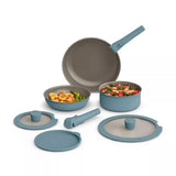 bella 8-Piece Ceramic Nonstick Cookware Set With Removable Handles