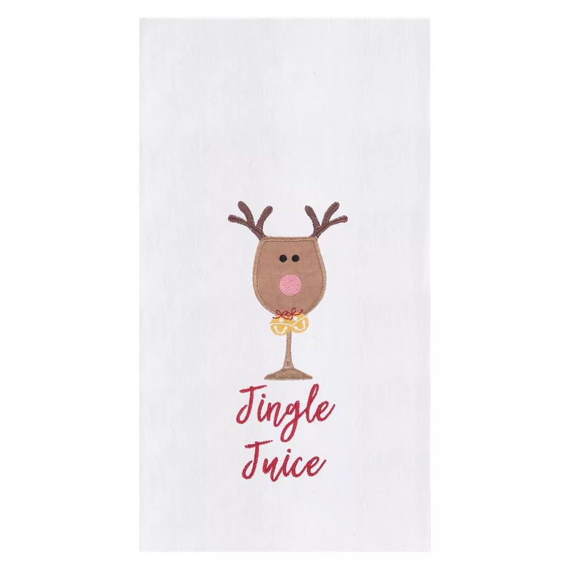 C&F Home Jingle Juice Embroidered Cotton Flour Sack Kitchen Towel