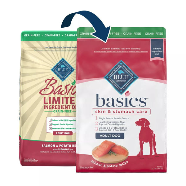 Blue Buffalo Basics Limited Ingredient Diet Grain Free Salmon & Potato Recipe Adult Dry Dog Food - 22 lbs.