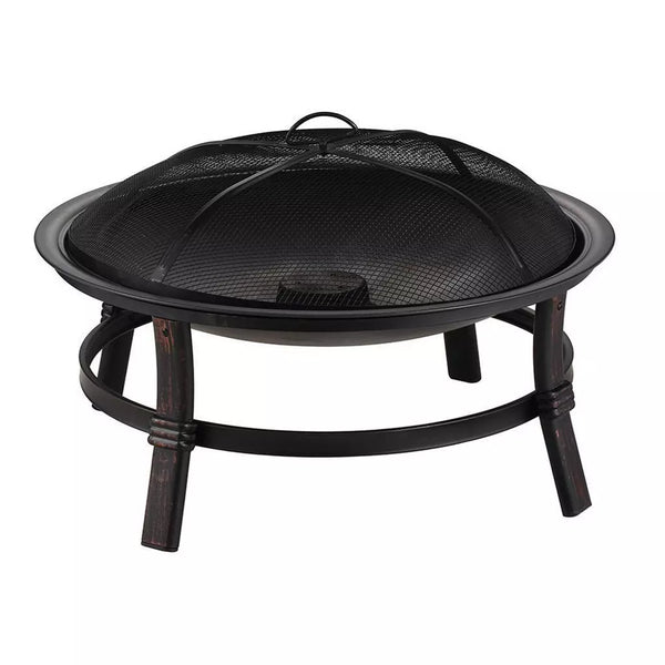 Mr. Bar-B-Q Endless Summer Round Wood Burning Outdoor Fire Pit