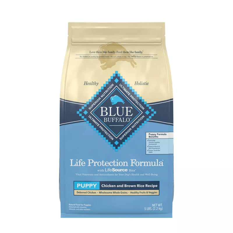 Blue Buffalo Life Protection Formula Natural Puppy Chicken with Rice Dry Dog Food - 5 lbs.