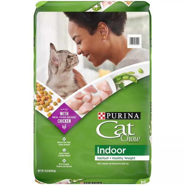 Purina Cat Chow Indoor, Hairball & Healthy Weight Cat Food - 15lbs.