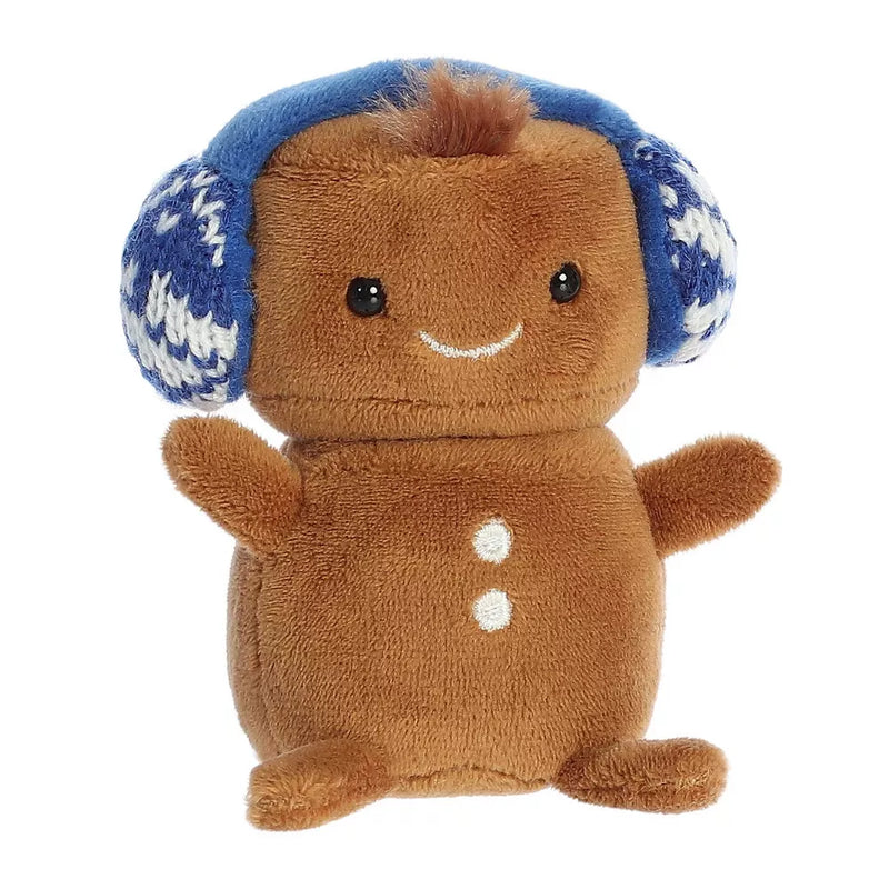 Aurora Mini Brown Holiday Land of Lils 4" Lil' Gingie Festive Plush Toy